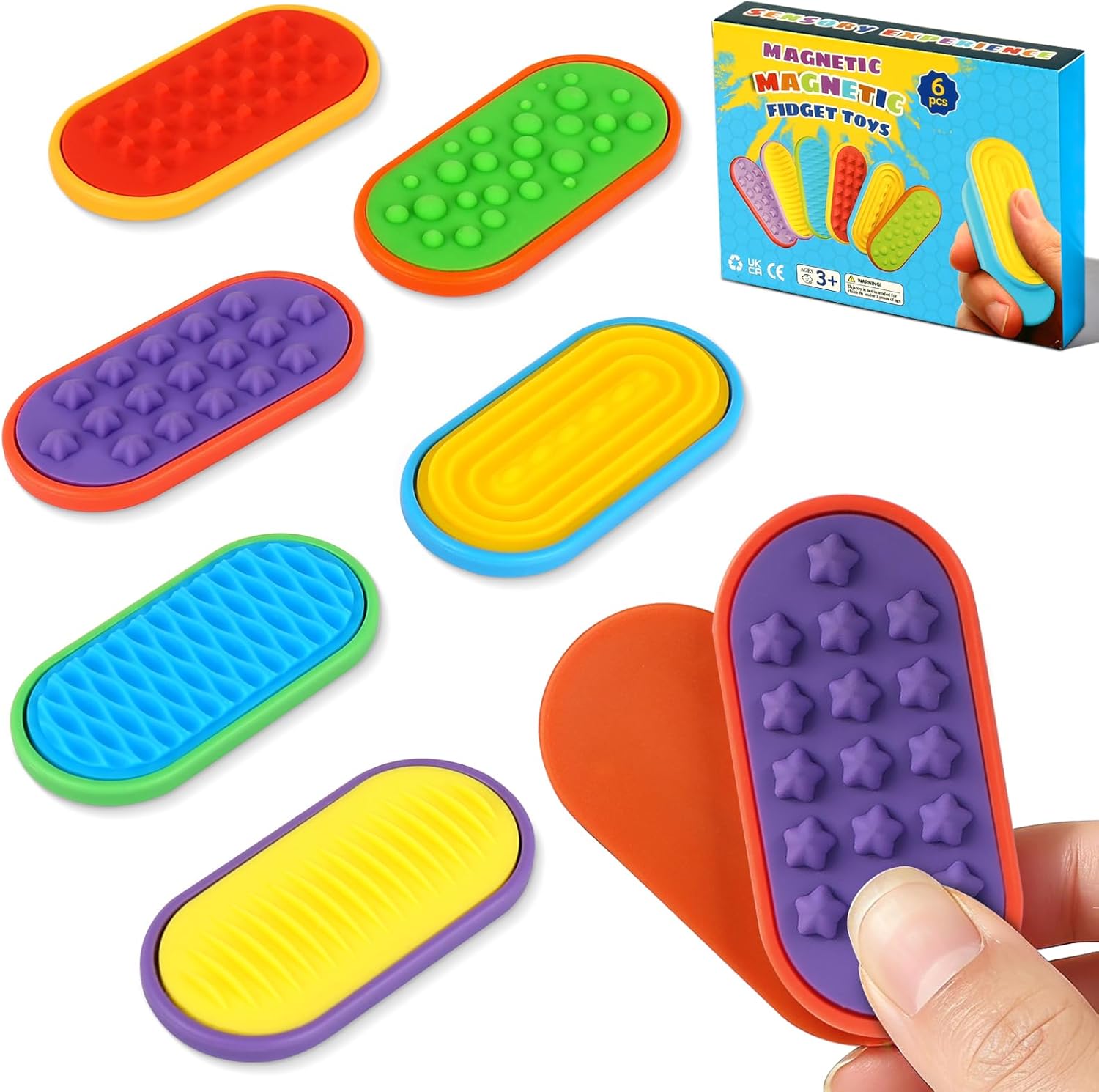 Ziogogco Silicone Magnetic Slider Toys,for Adults & Teens, Relieves Stress and Anxiety in Children with Autism. A Must-Have Toy for Office Desk Toy, Stocking Stuffers for Women Men Teen Gift Quick Pick Grocers